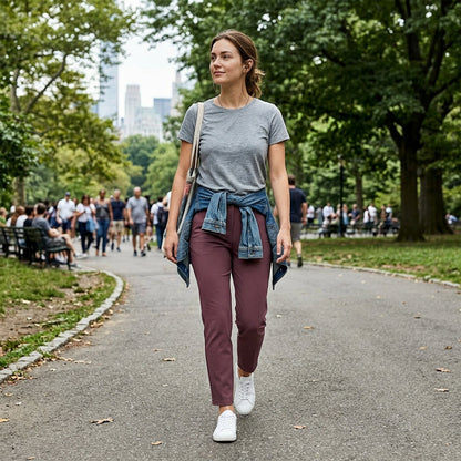 Women’s High-Waisted Zip-Pocket Trousers