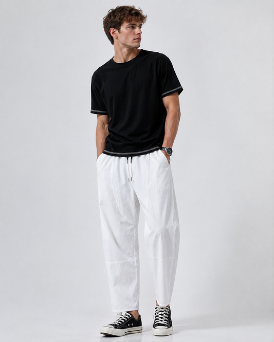 Urban Ease Cropped Cotton Pants