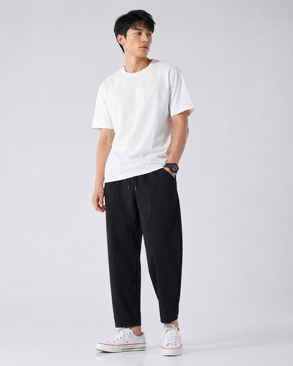 Urban Ease Cropped Cotton Pants