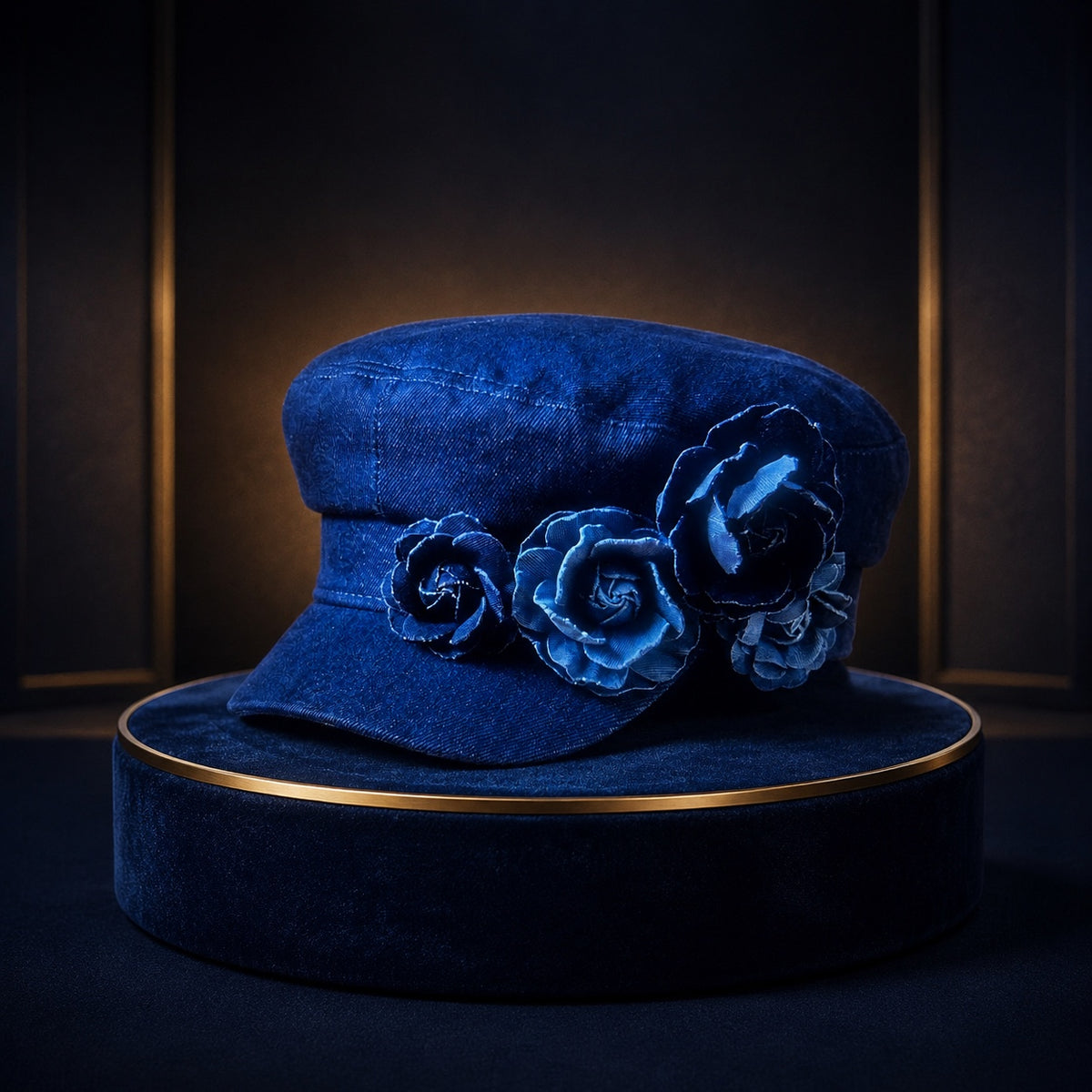 Peony Denim Hat