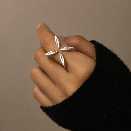 Four Points Sterling Silver Ring
